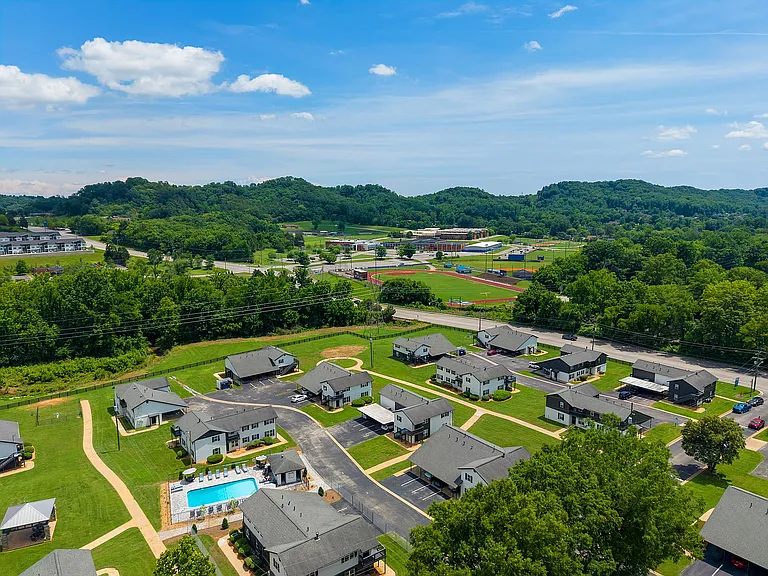 Aerial view of the community