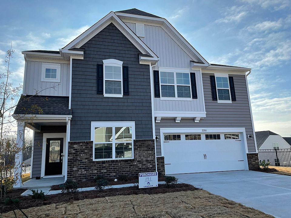 Home Front View, Garage door and Front door