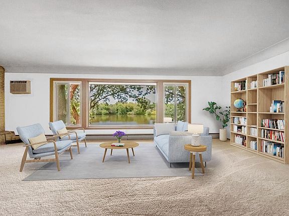 Serene living room views.