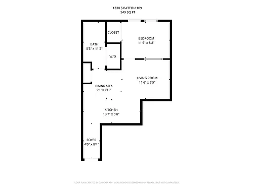 Floor plan AFFORDABLE 1 BEDROOM