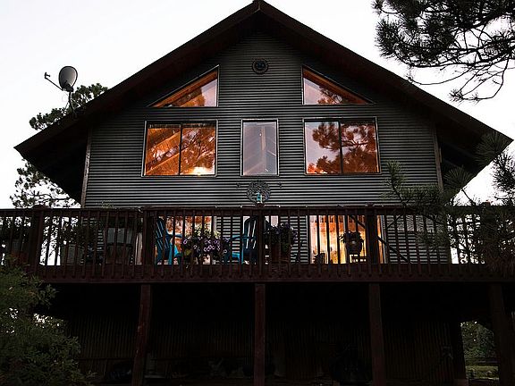 Twilight on the deck. 