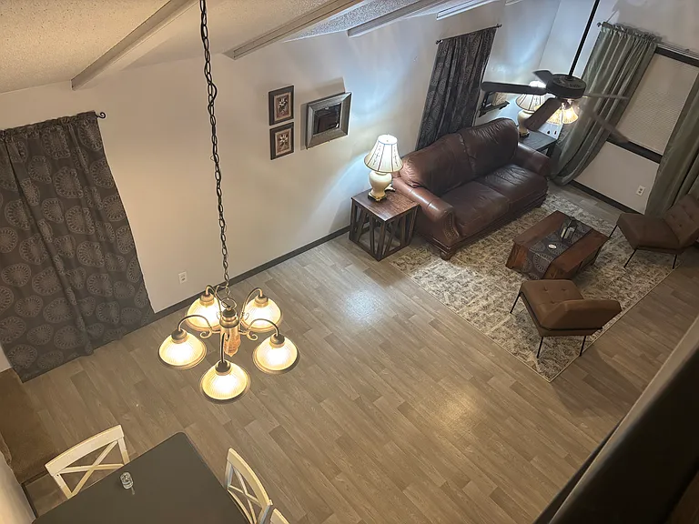View from top of stairs