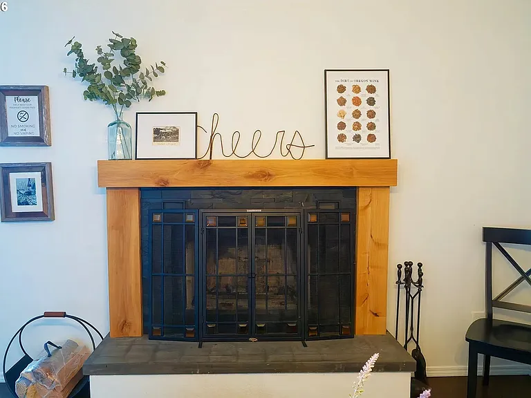 Wood fireplace