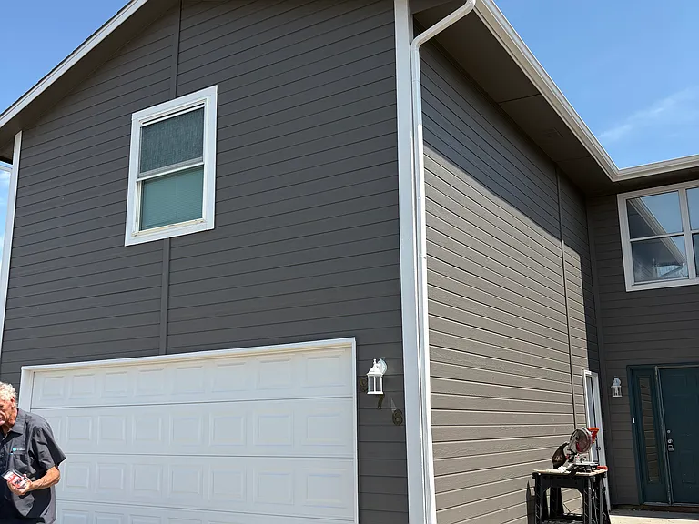Front entrance with new paint. Pardon the construction debris, as we are making your home perfect for you