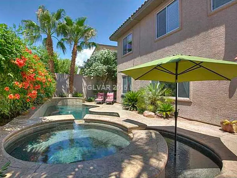 Fairly private back yard. Two single stories behind 11393 Robbia and single story to the east