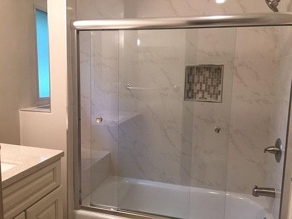 Remodeled hall bathroom