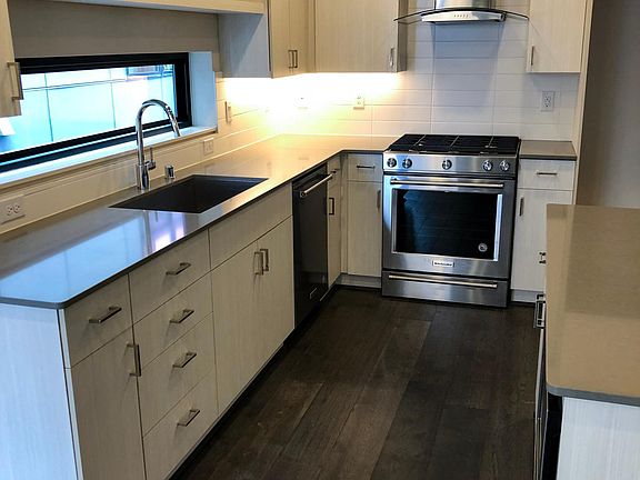 Open concept kitchen with island