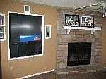 Builtin tv with surround sound in family room 