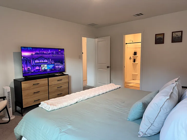 Master Suite features a KING bed and Smart TV