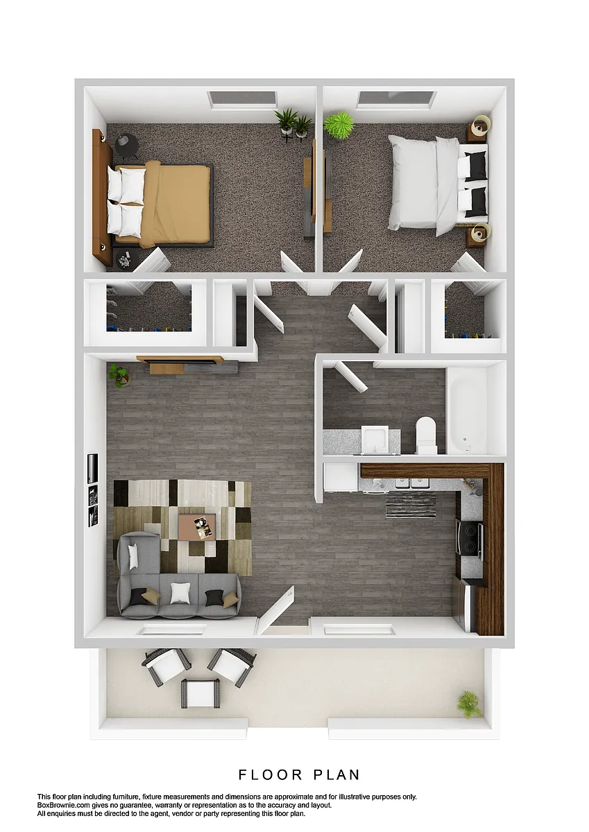 Floor plan Casita with Front Patio