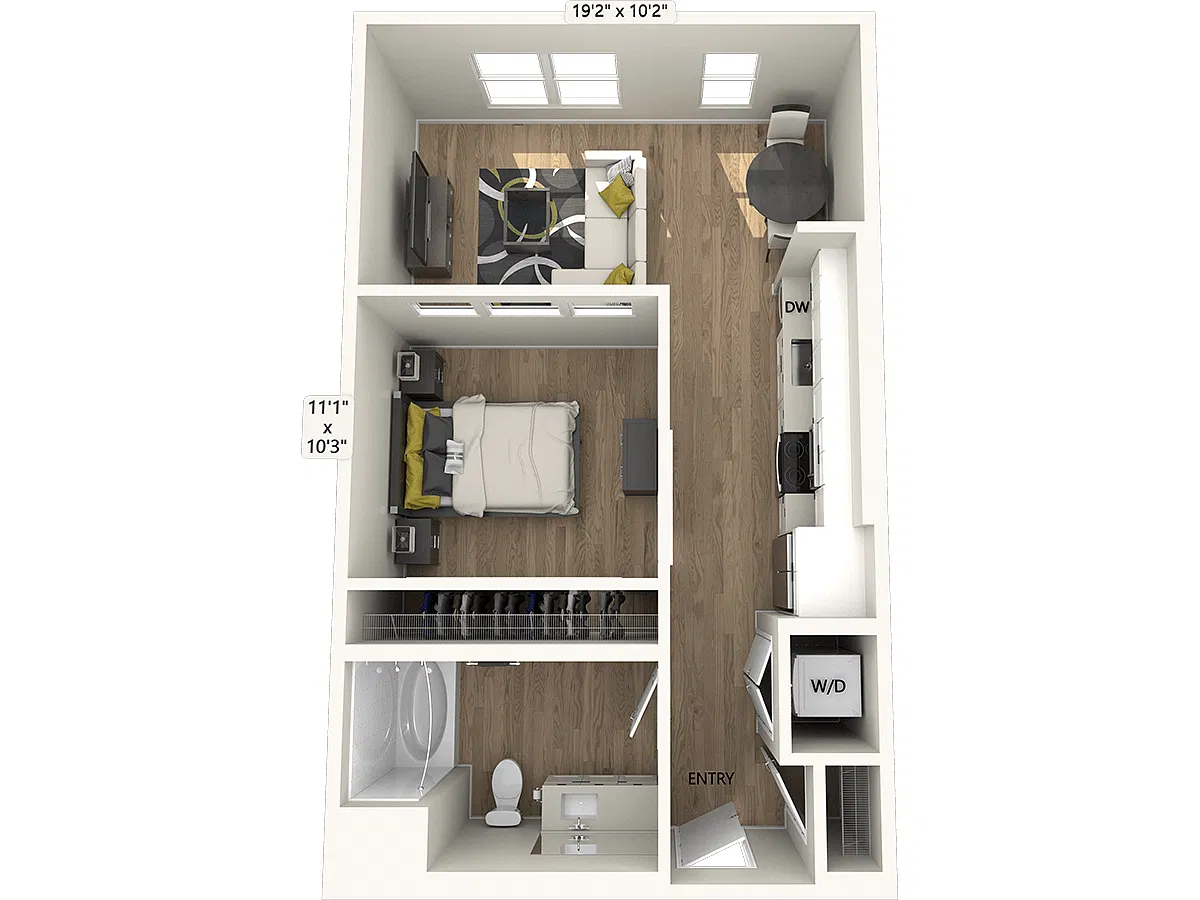 Floor plan S1-FinishI-618sf