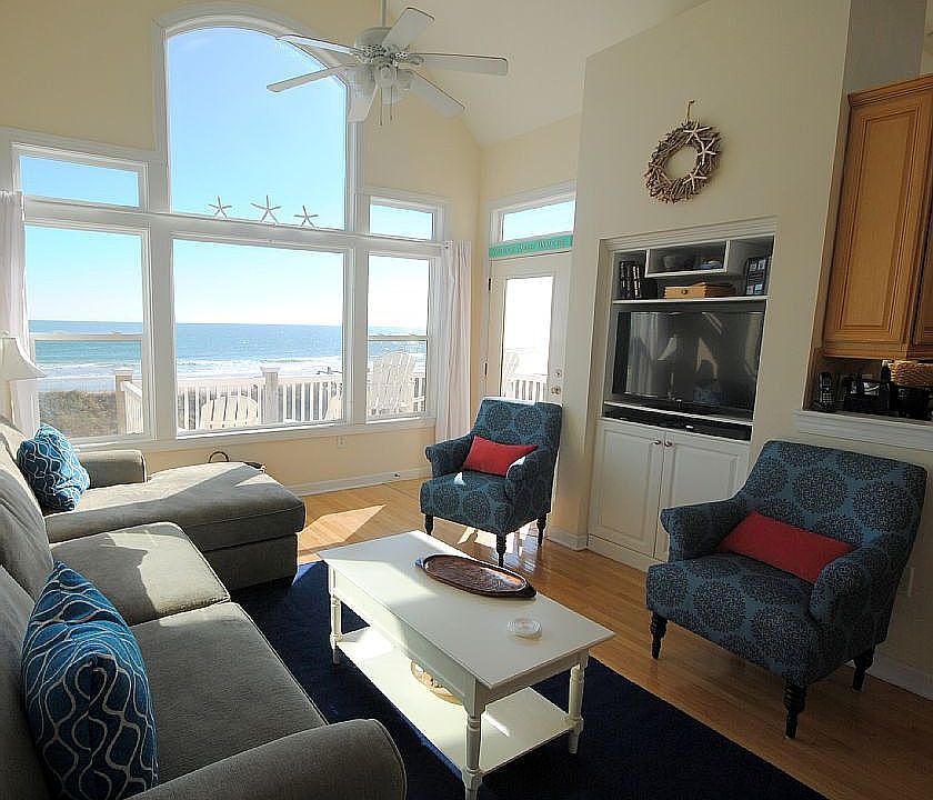 Living room with ocean view