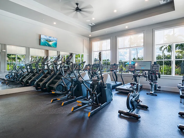 Fitness center fully equipped with a variety of cardio machines