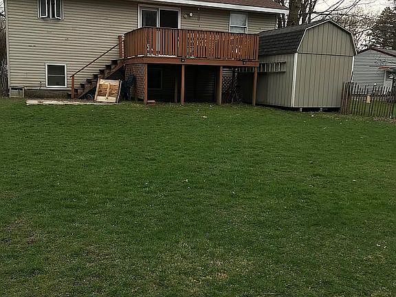 back yard and deck