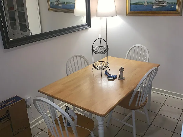 large area in kitchen for dining