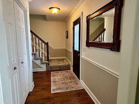 Entry foyer and coat closet