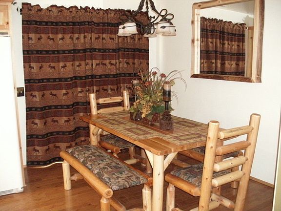 Dine in rustic style