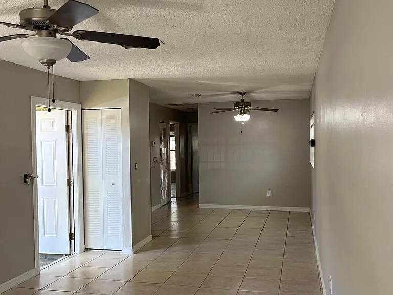 Living room and dining room