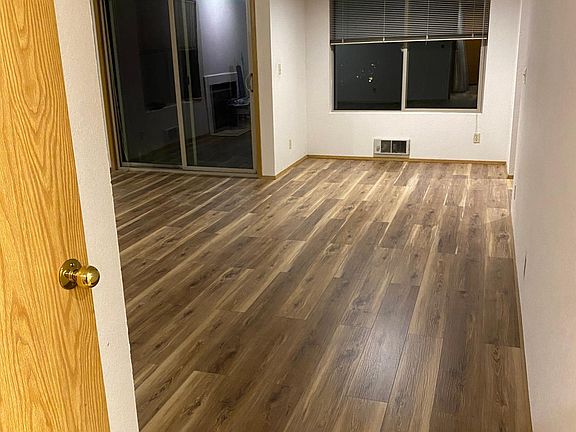 Living room with new LVP flooring