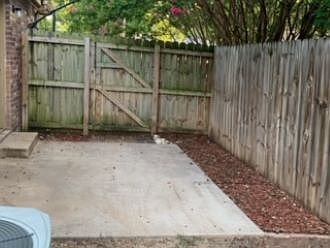 Patio with privacy fence