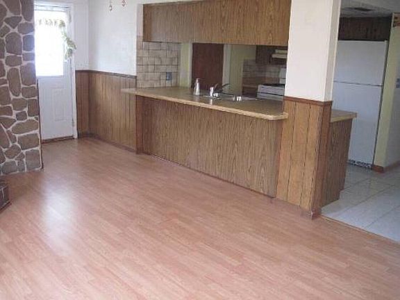 family room view to kitchen