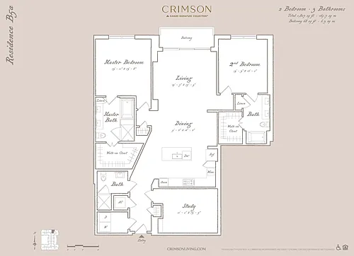 Floor plan Residence B5A with study
