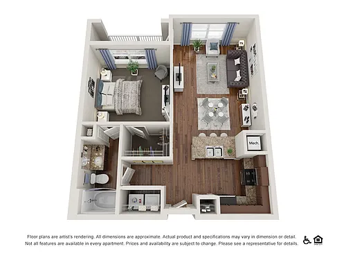 Floor plan A4.1 - 1x1