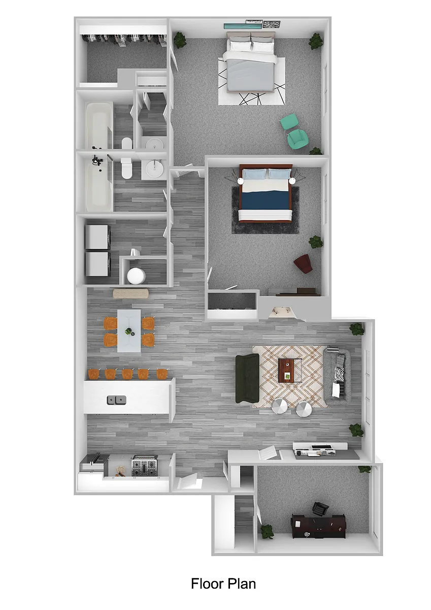 Floor plan B2 with Den