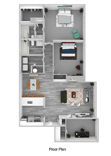 Floor plan B2 with Den