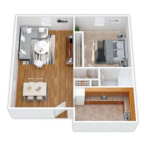 Floor plan One Bedroom