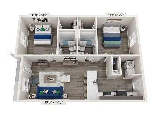Floor plan 2 Bedroom