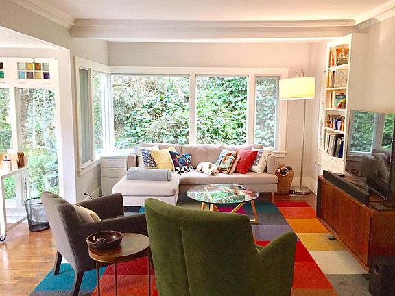 Living Area with Private Garden View