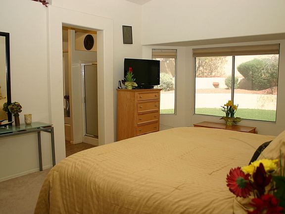 Oversized Master with bay window and walk-in closet