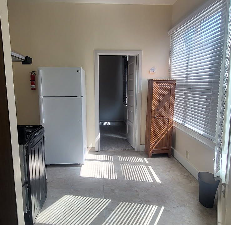 view of kitchen from dining area