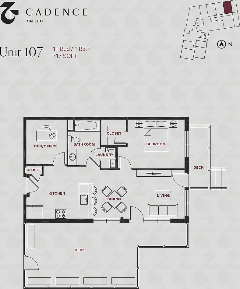 1 bed, 717 sqft, $3,000 — Photo 3