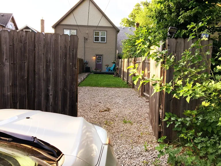 Off street parking in the back. Can also park on the inside of the gate if you wish.