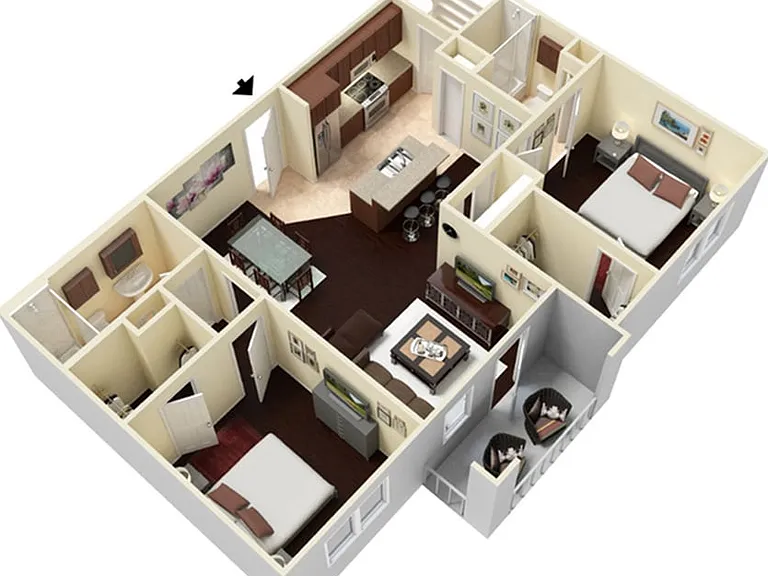 2 BR 2 BA Deluxe 2 BR 2 BA Deluxe