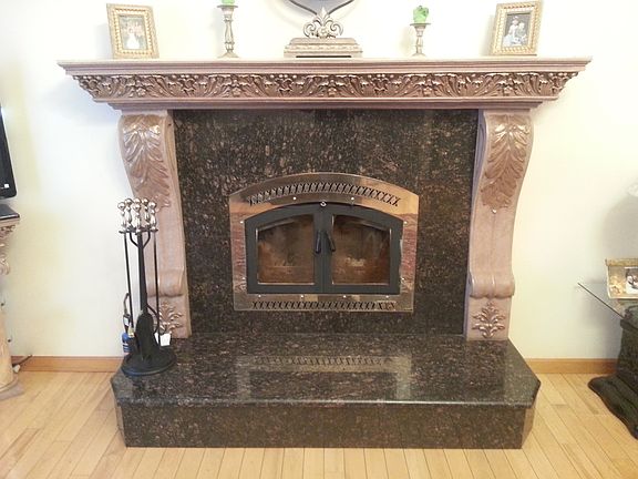 marble fireplace