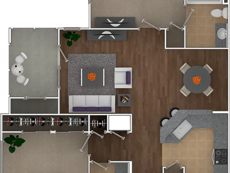 Two Bedroom 1180 sq ft Two Bedroom 1180 sq ft