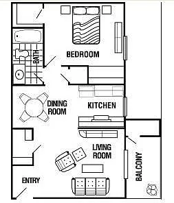Floor plan One Bedroom