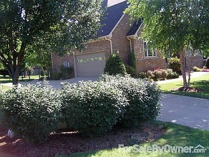 Side view of house
						:
						East side showing double garage doors on mail level