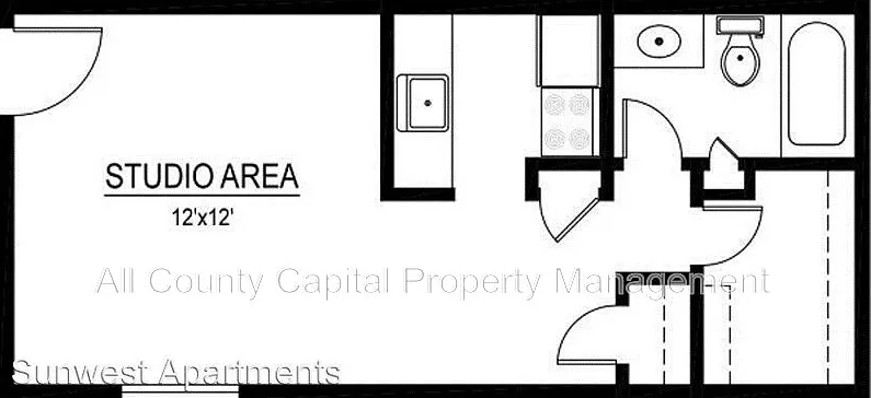 Studio, 1.0 bath, 408 sqft, $800 — Photo 2