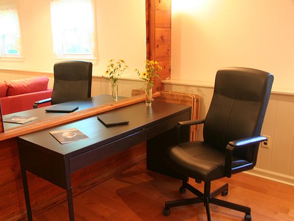 Home office space has additional shelving, not shown in this photo. High speed internet provided.