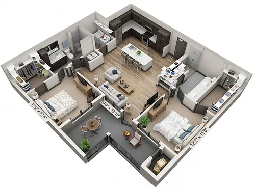 Floor plan B3B