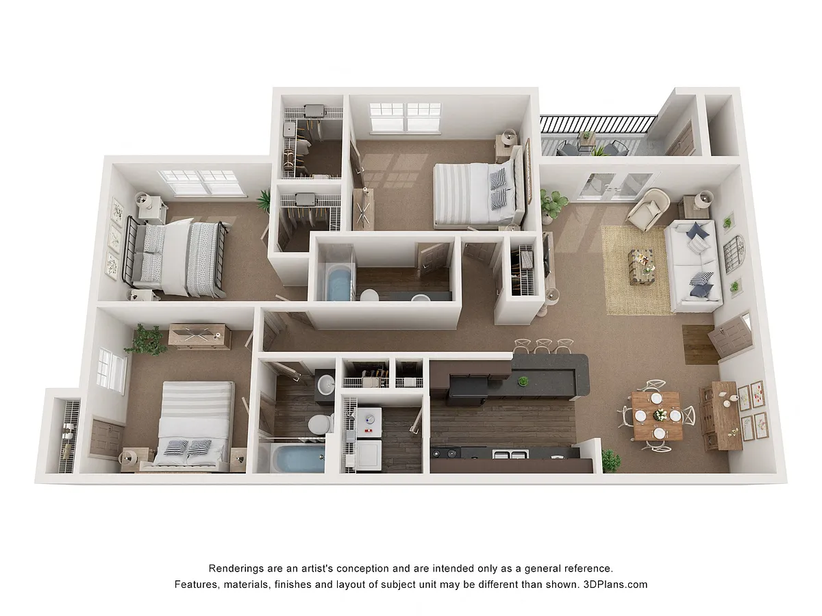 Floor plan Three Bedroom