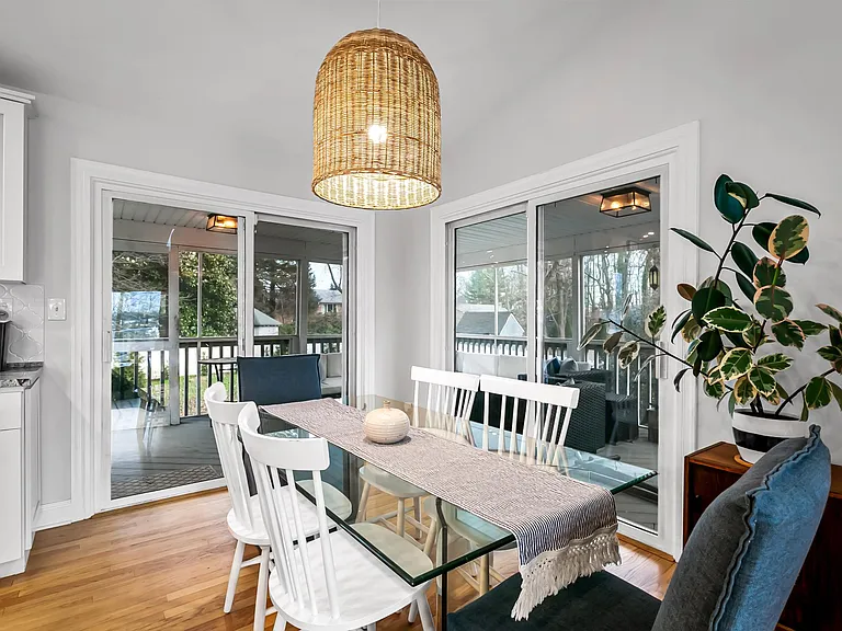Bright and airy dining area
