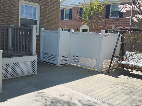 Deck area backyard