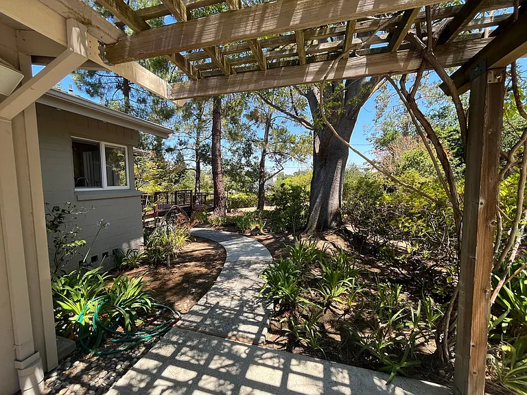 The tranquil stroll through the garden path