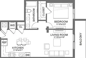 1B2 Floor Plan 1B2 Floor Plan