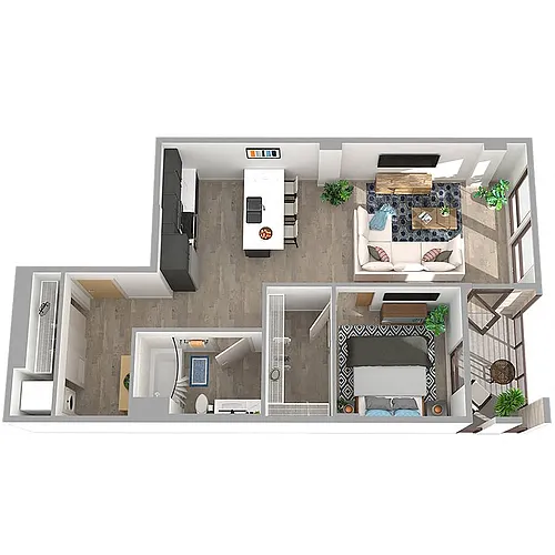 Floor plan 1X1-16